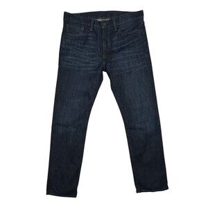 Levis Jeans Mens 34x30* 513 Slim Straight Fit Blue Denim‎ Non Stretch Whiskered